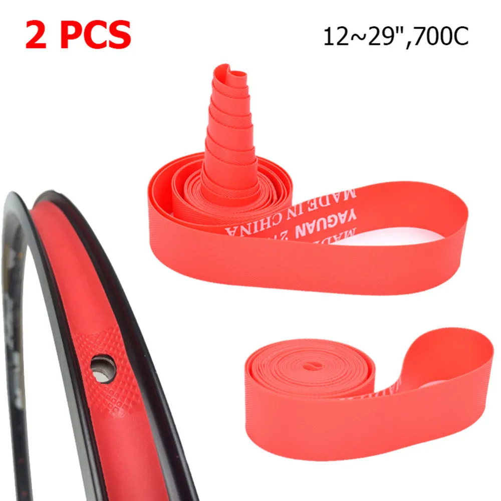 

2pcs High Quality Bicycle Pressure Inner Tube Pad Rim Tire Liner Cushion 12~29" Rim Strip Tape Tyre Cushion Cycling Accessories