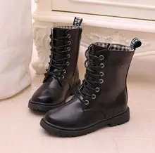 Boys/Girls Lace-up Martin Boots 2019 Autumn Winter Waterproof Knight Single Boots Warm Older Children Snow Boots Kids Sneakers Boys/Girls Lace-up Martin Boots 2019 Autumn Winter Waterproof Knight Single Boots Warm Older Children Snow Boots Kids Sneakers
