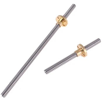 

New 1PC 3D Printer T8x2 Lead Screw 100-500mm Trapezoidal Acme Rod+Anti-backlash Nut Tool Parts