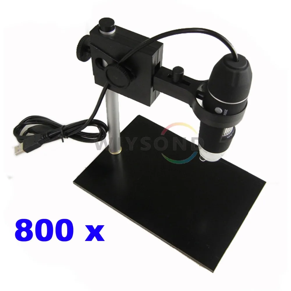 

TL020 Portable Bench Portable USB Magnifier Camera 8 Led Digital 800X 2 MP Digital Microscope Endoscope with Base Stand