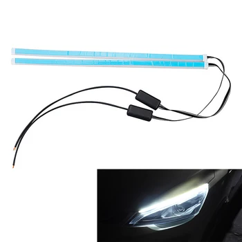 

Slim Amber Sequential Flexible LED DRL Strip For Headlight Daytime Running Light with Yellow Turn Signal Lamp 12V high quality