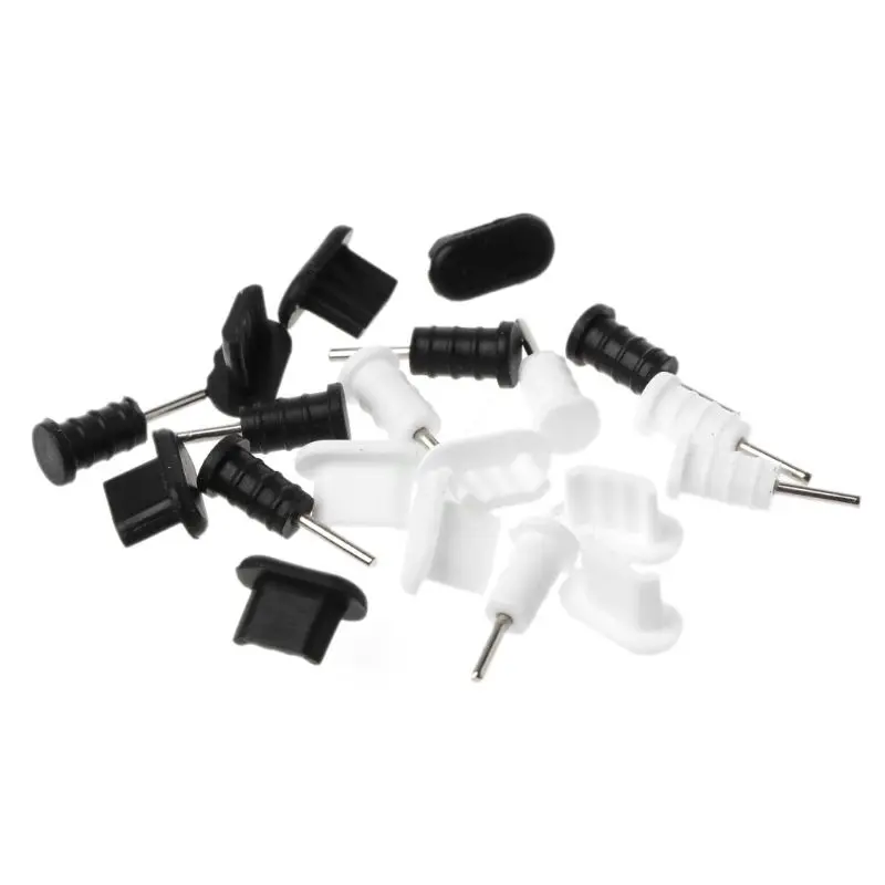 

10 Sets Charging Port Micro USB Plug Protection Earphone Jacksets Dustproof Removal Tool for Android Smart Phone Accessorie
