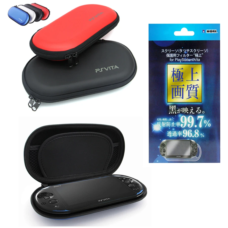 

2in1 Screen Protector EVA Anti-shock Hard Case Bag For Sony PSV 1000 GamePad Case For PSVita 2000 Slim Console PS Vita Carry Bag