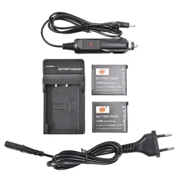 

DSTE 2PCS NP-60 Battery with EU Plug Charge and Car Adapter for Casio Exilim Zoom EX-Z9,EX-Z22,EX-Z80,EX-Z85, EX-Z90,EX-FS10S