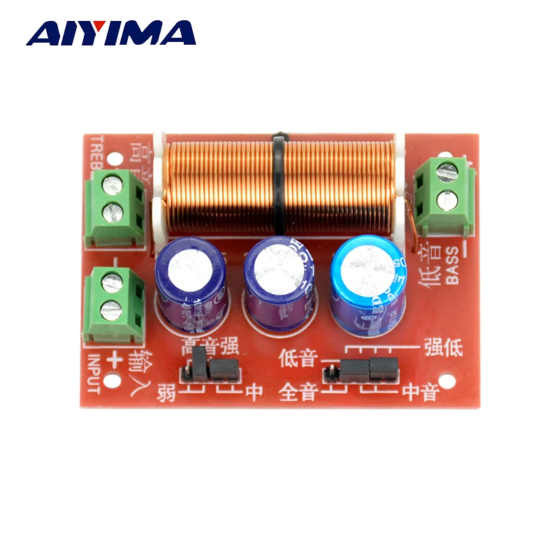 AIYIMA 1 шт. 400 Вт Регулировка высоких частот бас делитель двухсторонний динамик аудио кроссовер фильтры