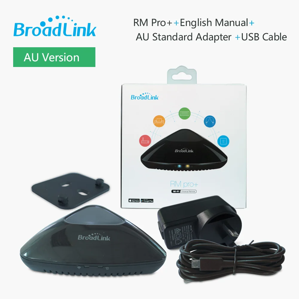 Новая версия Broadlink RM Pro+ умный дом автоматизация умный Универсальный wifi+ IR+ RF переключатель пульт дистанционного управления - Цвет: AU RM Pro 2019