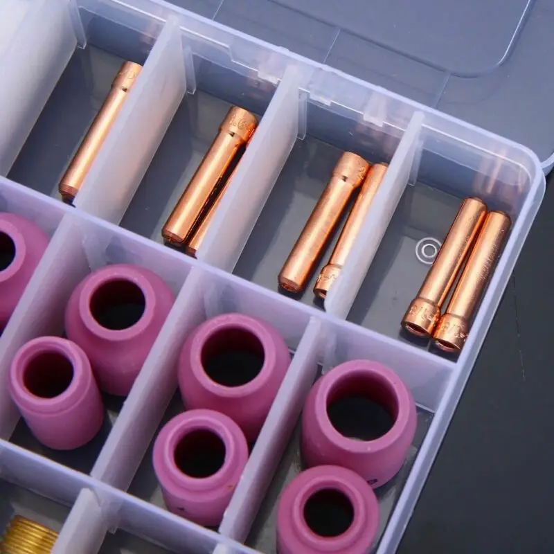 

40pcs Welder Torch Stubby Gas Lens Pyrex Glass For Tig WP-17/18/26 Supplies Set