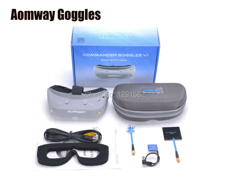 

Aomway Commander FPV Goggles 40CH 5.8G 854*480 Resolution FPV Video Headset Glasses Support HDMI DVR NTSC / PAL