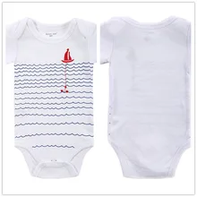 Autumn 1 Piece Cotton Style Baby Girl Boy Clothes Short Sleeve Sailing New Born Body Baby Ropa Character Baby Bodysuit r036