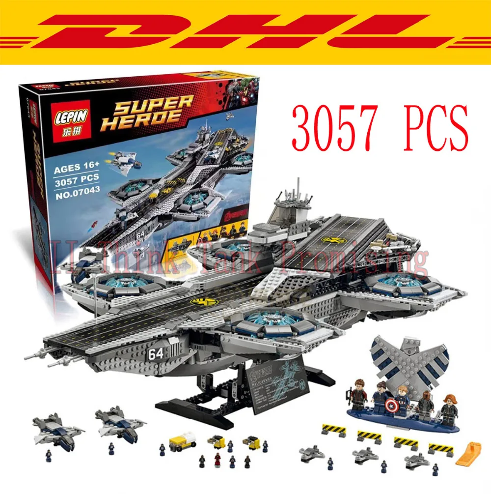

LEPIN 07043 3057Pcs Avengers Super Hero The Shield Helicarrier Model Building Kits Minifigure Blocks Bricks Compatible Toy 76042