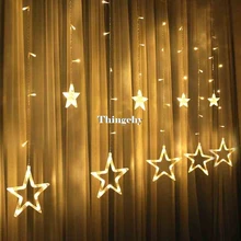 220V 138pcs LED fairy string lights Star Curtain Lights Waterproof outdoor christmas decorations for home wedding Garlands natal 220v 138pcs led fairy string lights star curtain lights waterproof outdoor christmas decorations for home wedding garlands natal