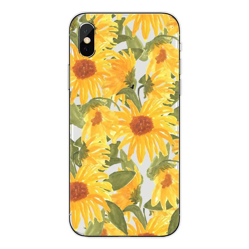Petalas цветочный pintado Casos de telefone Para O iphone X XR XS Max Brilhante suave силиконовый чехол задняя крышка para 5 6 7 8 Plus - Цвет: TPU