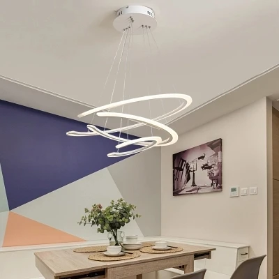 

3 rings Acrylic Led Chandelier Lamp For Dining room Living room Luminaire Modern LED Ceiling Chandelier Indoor Lighting Fixtures