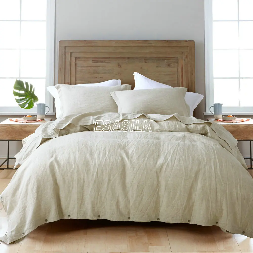 

Flax Linen Bedding 100% French Linen Duvet Cover sets Linen Bed sets 3pc/lot multicolor pure linen duvet cover