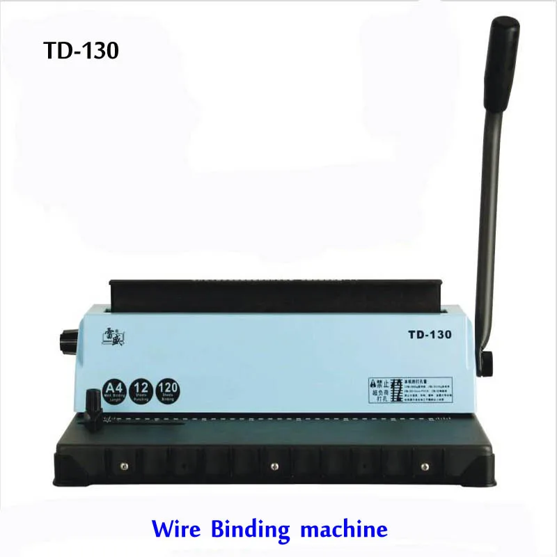 A4 جهاز ربط السلك TD-130 صغيرة آلة كبيرة قدرة الكتب ماكينة تجليد A4 جهاز ربط السلك TD-130 صغيرة آلة كبيرة قدرة الكتب ماكينة تجليد