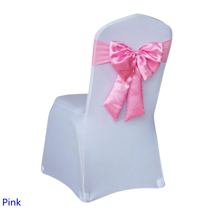 Pink Colour Spandex Chair Sashes Wedding Chair Sashes Lycra Stretch