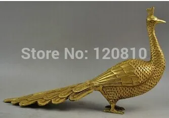 

Metal Crafts Rare Old Copper Carving Peacock Spread Its Beauty Tail Value Collectible Statue