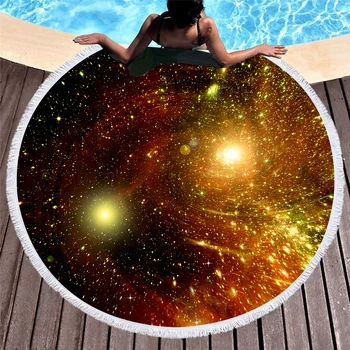 

3D Printed Colored macaron biscuits Microfiber Round Beach Towel for Adults Summer Toalla Tassel Yoga Mat T341