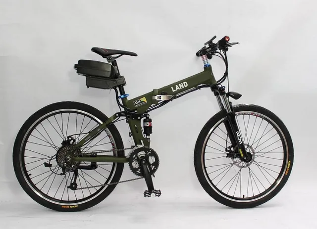 Cheap Discount Price! Cool Electric Bike 36V 350W Electric Bicycle Green Color, Foldable Frame with 36V 11Ah Seatpost Lithium Battery