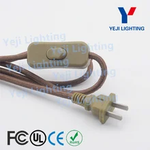 Яркий кабель в оплетке провод с металлической кнопкой 303 переключатель 2-контактный разъем кабель для настольной лампы, торшеры для осветительных приборов "сделай сам"