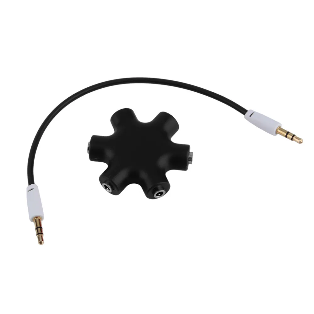 

Snowflake 6 Way 3.5mm Splitter for Audio Earphone Headphone Audio Headset Adapter with Auxiliary Cable