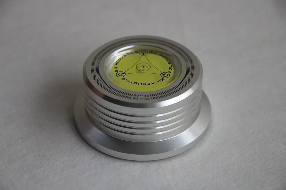 60HZ 3 In 1 Record Clamp LP Disc Stabilizer Turntable silver color