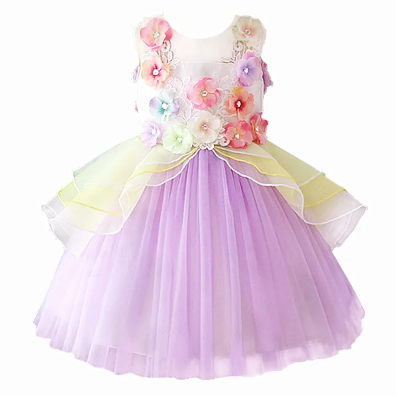 2019 Girls Dress Kids Beading Embroidery Ball Gowns Children Princess ...