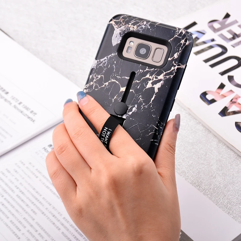 Marble Silicon TPU Case For Samsung Galaxy A7 A6 A8 A5 J4 J6 J8 Plus 2018 S8 S9 Plus S7 Edge Note 9 8 Cover Hide Stand Holder (3)