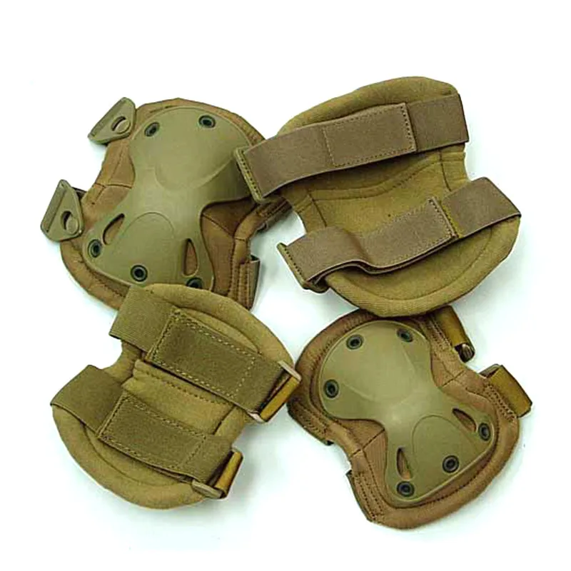 Тактические защитные наколенники для пейнтбола 4 шт. X-type Регулируемые защитные наколенники Военные Аксессуары для тренировок на открытом воздухе