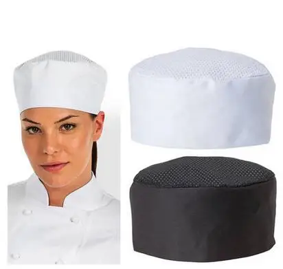 

Chef Kitchen Work Hat Restaurant Waiter Hat round Point Master Flat Top Hat Work Cap