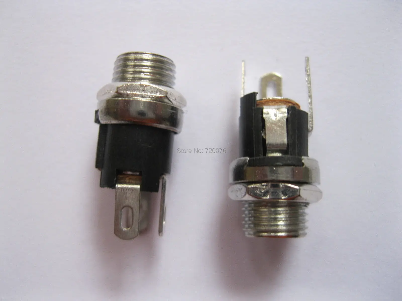

100 pcs DC Power Jack Screw Type Pin 2.0mm DC025 L 21mm