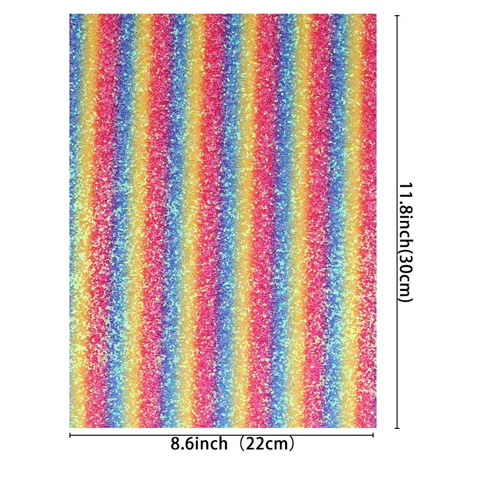 Черлуки Радужный Блестящий тканевый лист массивный Блестящий самодельный бант для волос аксессуары сумки ручной работы материалы Синтетическая кожа 22*30 см