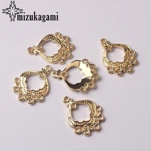 Золотой сплав цинка Подвески в виде капель воды Форма Разъем Подвески 10 шт./лот для DIY кисточка серьги изготовление, поиск ювелирных изделий Аксессуары