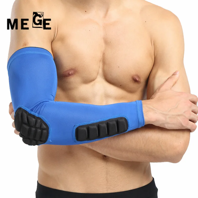 

MEGE 1PCS Elastic Gym Sport Basketball Arm Sleeve Crashproof Honeycomb Elbow Support Pads Elbow Protector Guard, Brace Protector