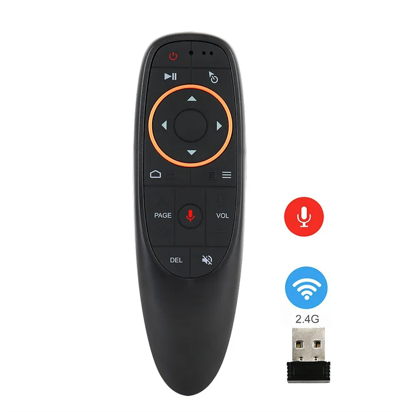 

G10 2.4GHz Wireless Voice Air Mouse Google Microphone Remote Control IR Learning 6 Axis Gyroscope for Android TV Box PC Z2