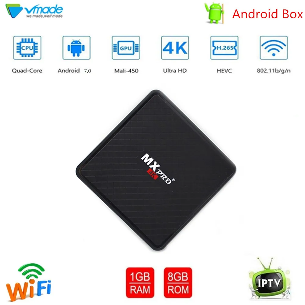 Vmade Mini Android 7.0 OS Smart TV BOX 1 gb 8 gb Allwinner H3 Quad Core Support H.265 Netflix Flixster 1.0ghz WiFi Set top box Vmade Mini Android 7.0 OS Smart TV BOX 1 gb 8 gb Allwinner H3 Quad Core Support H.265 Netflix Flixster 1.0ghz WiFi Set top box