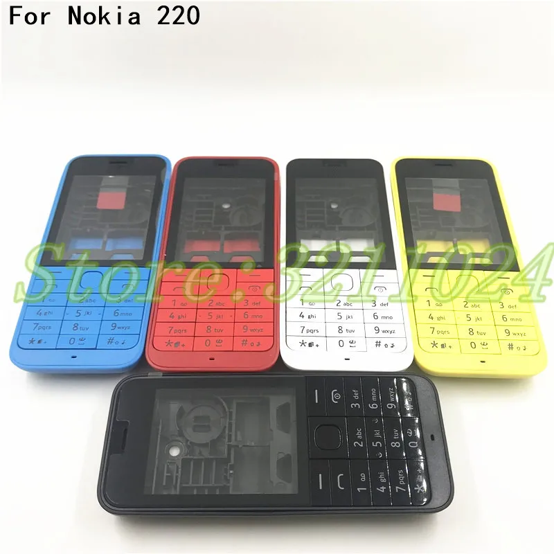 Задняя Крышка аккумуляторной батареи для Nokia 220 передняя и средняя рамка чехол с