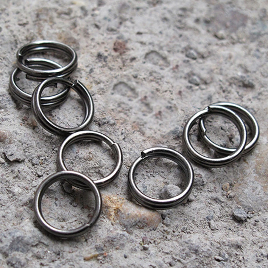 10 Steel Keyrings Split Key Rings 13mm Nickel Hoop Ring Nickel Plated Steel Loop