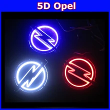 2015 new 5D car badge light emblem car logo light car emblem for Opel 13.3cm X 10.1cm white red blue