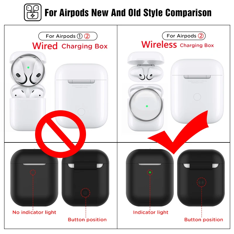 Цветной чехол из ТПУ для AirPods 2 силиконовый защитный Apple Airpod противоударный с