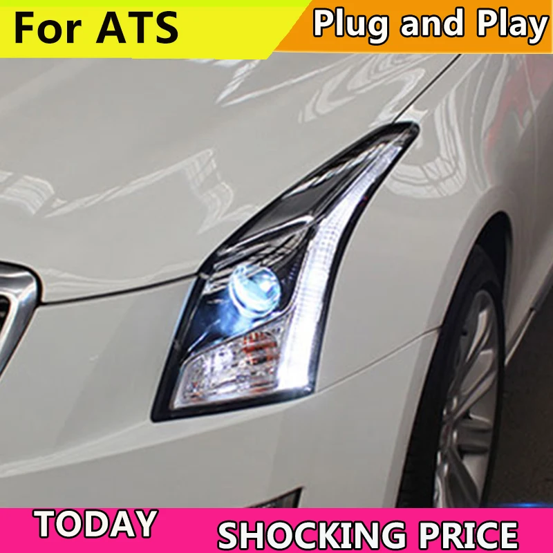 Doxa стайлинга автомобилей для Cadillac ATS головной светильник s светодиодный налобный