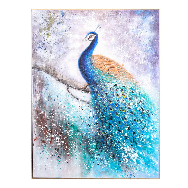 

Full Drill Diamond Painting Cross Stitch Oil Style Picture Peacock Animal Pattern DIY Diamond Embroidery Kits Home Decor Crafts