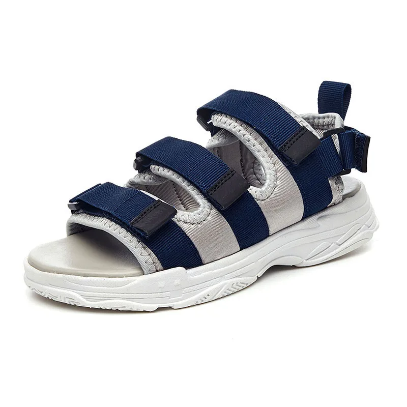 

2019 summer new comfortable simple solid color sandals comfortable wild Roman style beach couple sandals