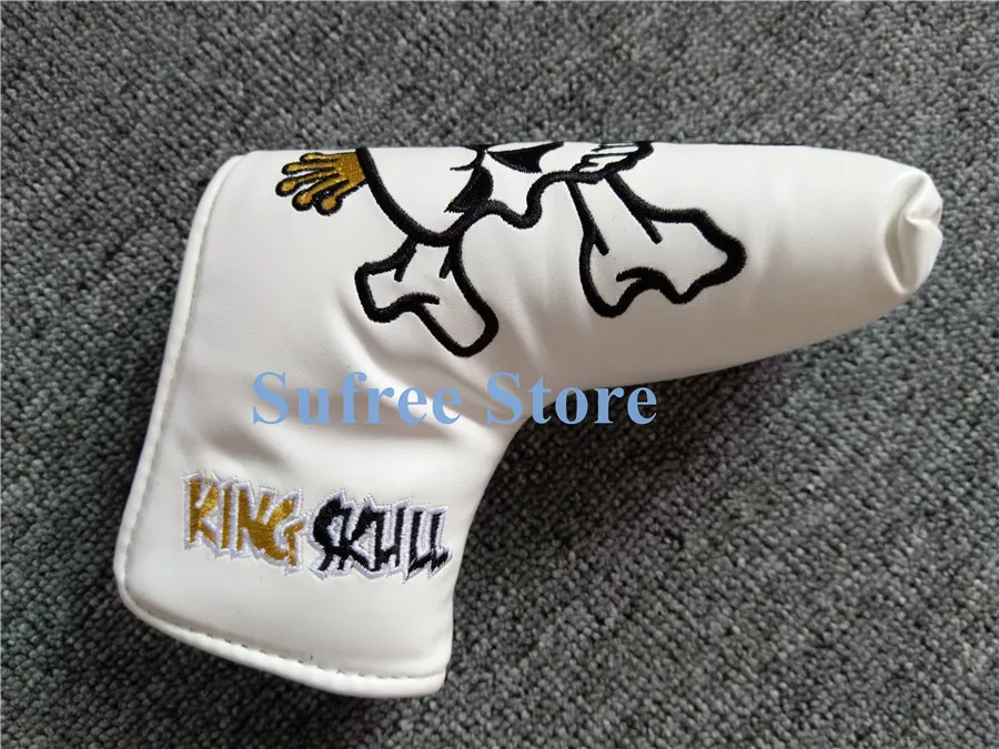 King Skull ВЫШИТЫЙ ЧЕХОЛ ДЛЯ клюшки для гольфа из искусственной кожи Клубные головные уборы для гольфа 2 цвета