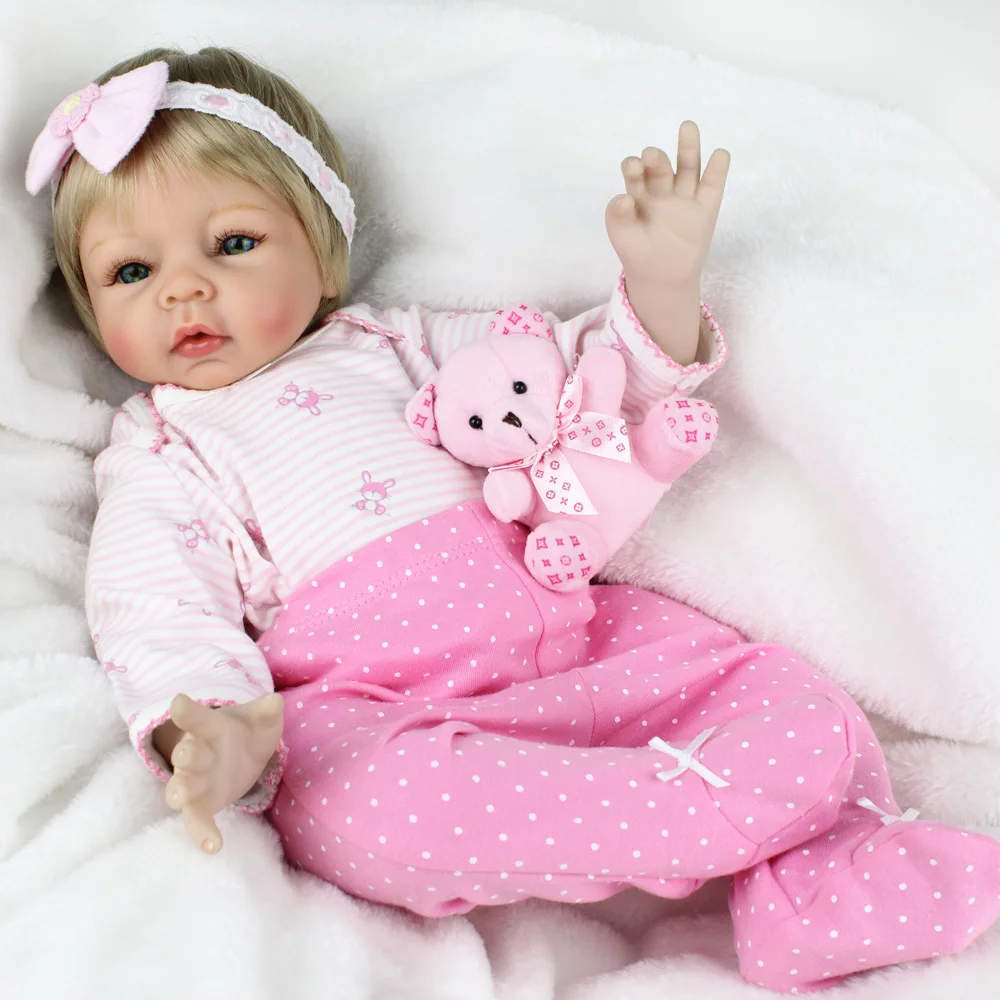 NPKDOLL новые игрушки силиконовая кукла младенец 22 дюйма модная Кукла девочка с
