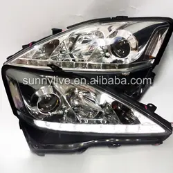 Для Lexus IS250 IS350 LED Глава Лампы для мотоциклов с объектив проектора 2006-2010 SN Chrome Корпус