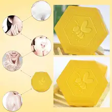 1 шт. Медовое мыло с койевой кислотой Глубокая чистка ручной работы Отбеливающее мыло мед, молоко натуральное мыло для ванны уход за кожей тела прополис банное мыло