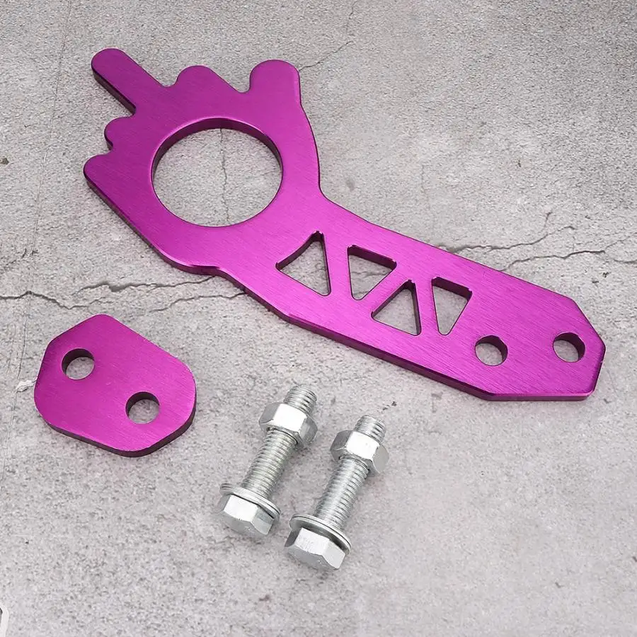 Purple Universal Car Aluminium Alloy Truck Front Rear Tow Hook Ring Kit Cars Auto Towing tools