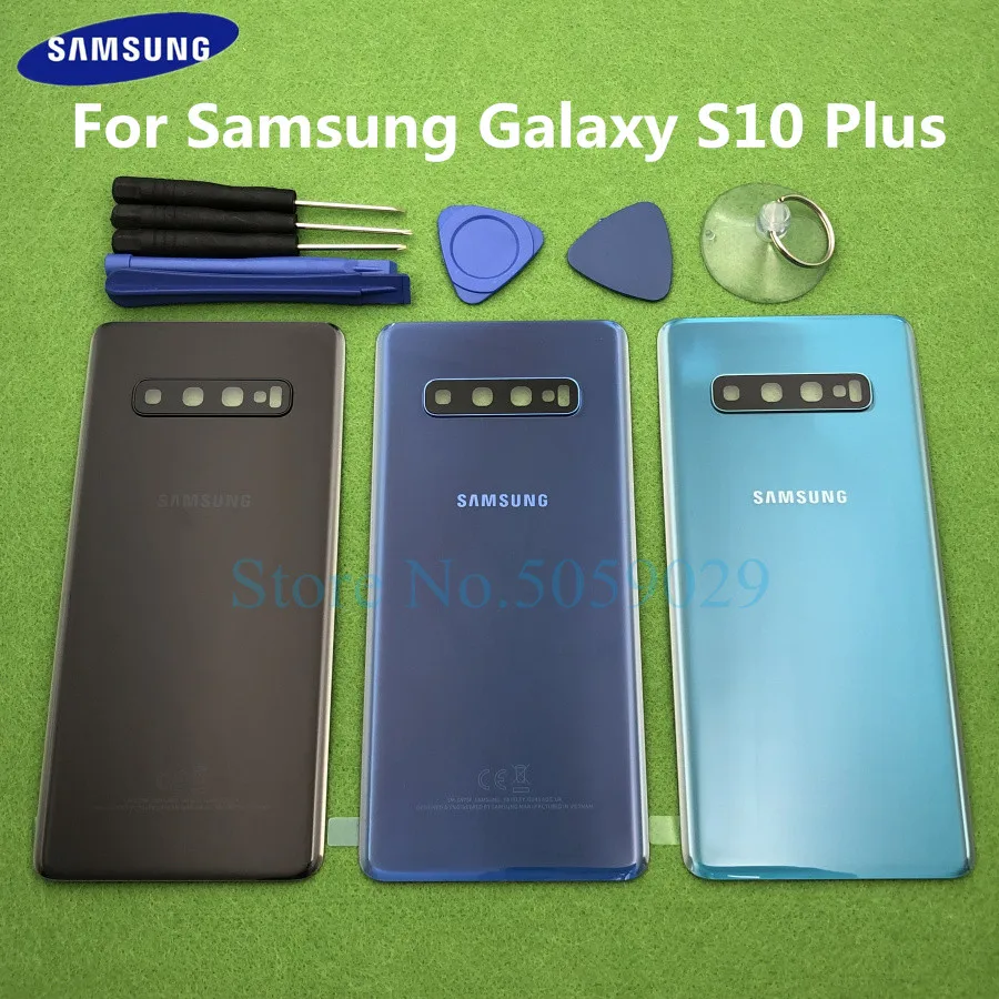 S10 + оригинальная задняя крышка батарейного отсека стеклянный корпус для Samsung Galaxy