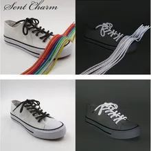 100 см/120 см/140 см/160 см взрослые отражающий круглый шнурки черный, белый цвет спортивные Shoeslace